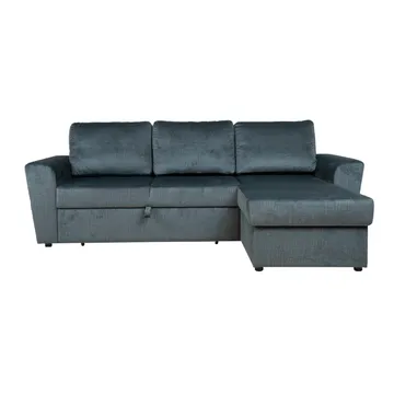 Hörnbäddsoffa Tjörnö - Grön sammet - Möbler - Soffa - Bäddsoffa