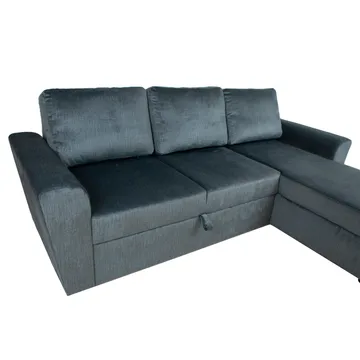 Hörnbäddsoffa Tjörnö - Grön sammet - Möbler - Soffa - Bäddsoffa