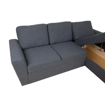Hörnbäddsoffa Tjörnö - Mörkgrå - Möbler - Soffa - Bäddsoffa