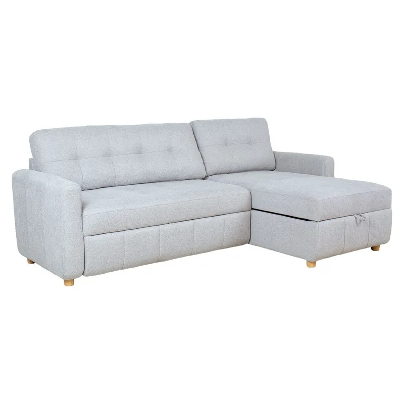 Hörnbäddsoffa Porsen - Grå - Möbler - Soffa - Bäddsoffa