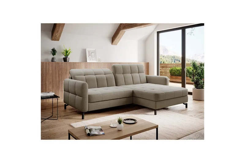 Hörnsoffa Eltap Lorelle 225x160x105 cm, Inari 23, Brun, Höger