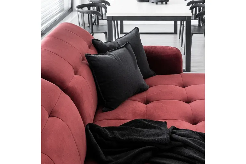 Hörnsoffa Eltap Lorelle 225x160x105 cm - Kronos 07, Svart, Höger - Möbler - Soffa - Bäddsoffa