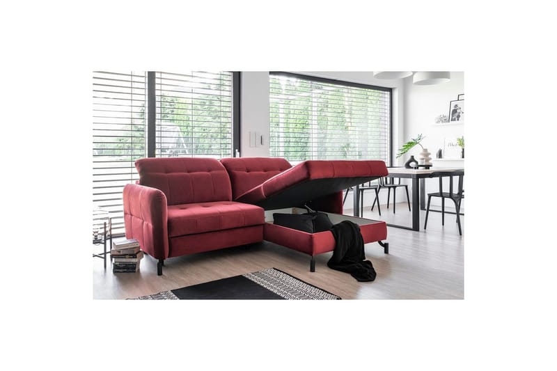 Hörnsoffa Eltap Lorelle 225x160x105 cm - Monolit 77, Blå, Höger - Möbler - Soffa - Bäddsoffa