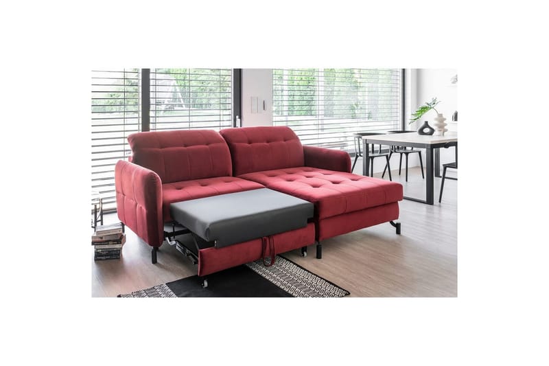 Hörnsoffa Eltap Lorelle 225x160x105 cm - Paros 02, Beige, Höger - Möbler - Soffa - Bäddsoffa