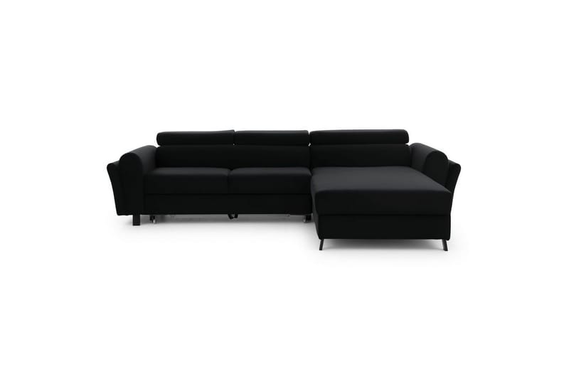 Hörnsoffa Eltap Mariall 288x200x92 cm - Mat Sammet 99, Blå, Höger - Möbler - Soffa - Bäddsoffa