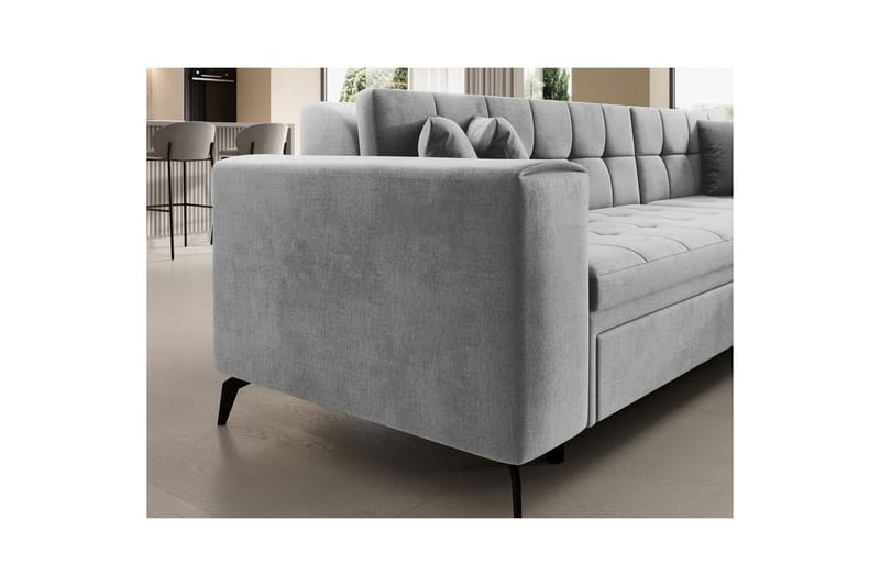 Hörnsoffa Eltap Solange 292x196x84 cm - Monolith 84, Grå, Höger - Möbler - Soffa - Bäddsoffa