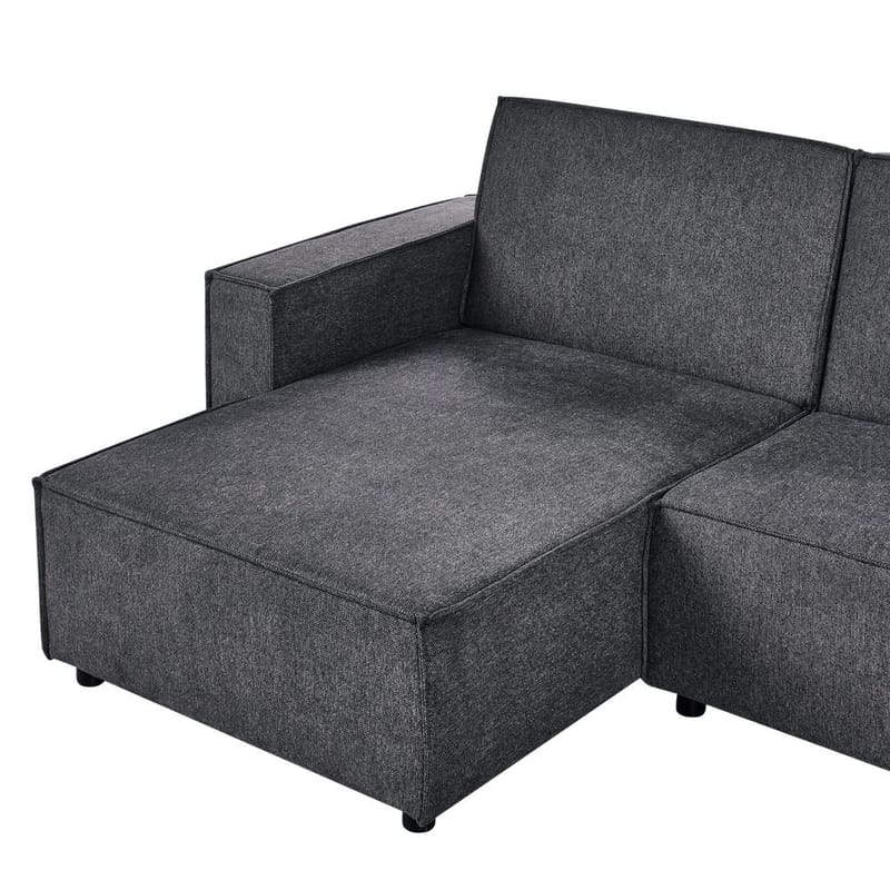 Hörnsoffa Romedal II - Grå, svart/Högervänd - Möbler - Soffa - Bäddsoffa