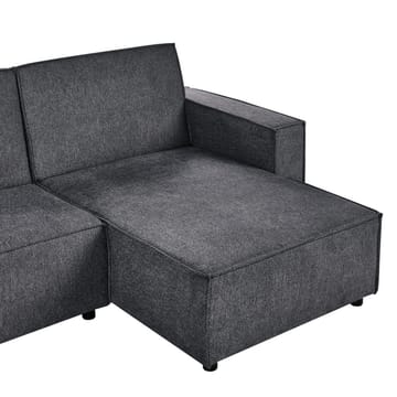 Hörnsoffa Romedal II - Grå, svart/Vänstervänd - Möbler - Soffa - Bäddsoffa