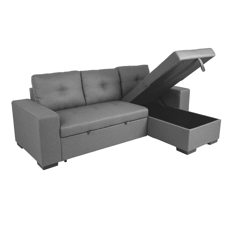 Hörnsoffbädd Carita - grå - Möbler - Soffa - Bäddsoffa