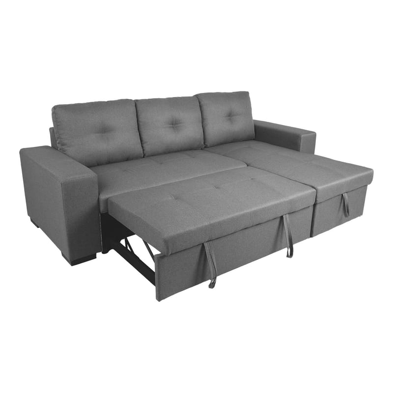 Hörnsoffbädd Carita - grå - Möbler - Soffa - Bäddsoffa