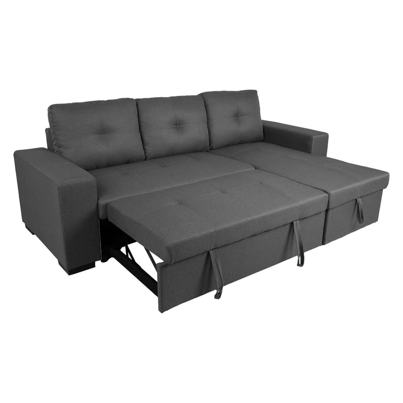 Hörnsoffbädd Carita - mörkgrå - Möbler - Soffa - Bäddsoffa