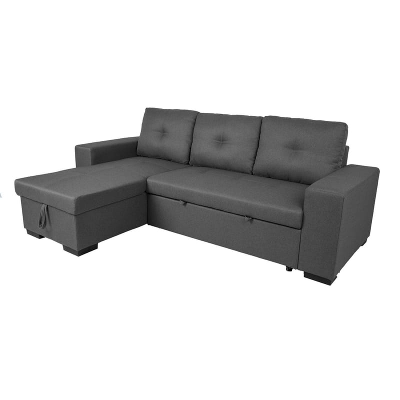 Hörnsoffbädd Carita - mörkgrå - Möbler - Soffa - Bäddsoffa