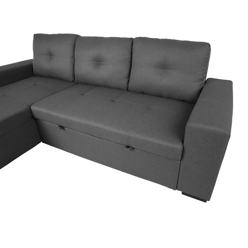 Hörnsoffbädd Carita - mörkgrå - Möbler - Soffa - Bäddsoffa