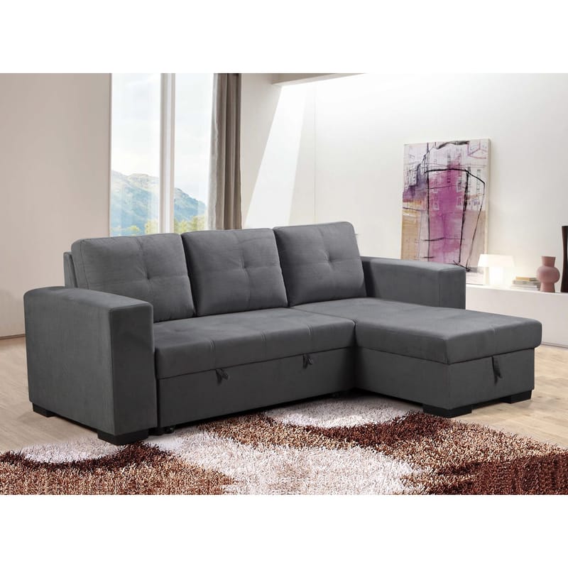 Hörnsoffbädd Carita - mörkgrå - Möbler - Soffa - Bäddsoffa
