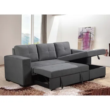Hörnsoffbädd Carita - mörkgrå - Möbler - Soffa - Bäddsoffa