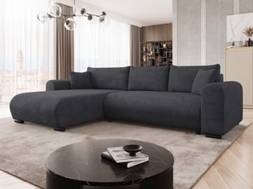 Handda 3-sits Bäddsoffa med divan - svart - Möbler - Soffa - Bäddsoffa