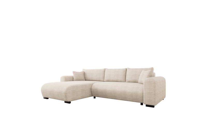 Handda 3-sits Vänstervänd Bäddsoffa med Divan och Schäslong i Tyg, Beige