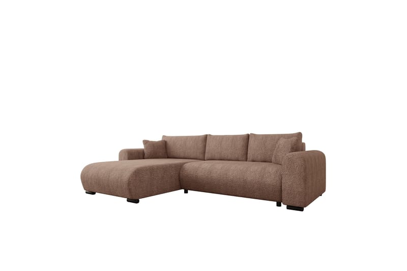 Handda Bäddsoffa med Divan 3-sits i Bouclé - Rosa - Möbler - Soffa - Bäddsoffa