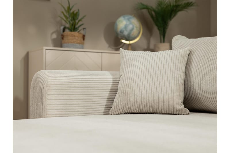 Handda Bäddsoffa med Divan 3-sits i Chenille - Beige - Möbler - Soffa - Bäddsoffa