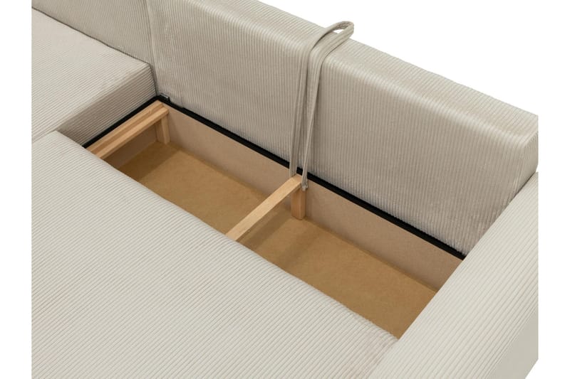 Handda Bäddsoffa med Divan 3-sits i Chenille - Beige - Möbler - Soffa - Bäddsoffa