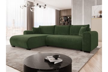 Handda Bäddsoffa med Divan 3-sits i Chenille - Grön - Möbler - Soffa - Bäddsoffa