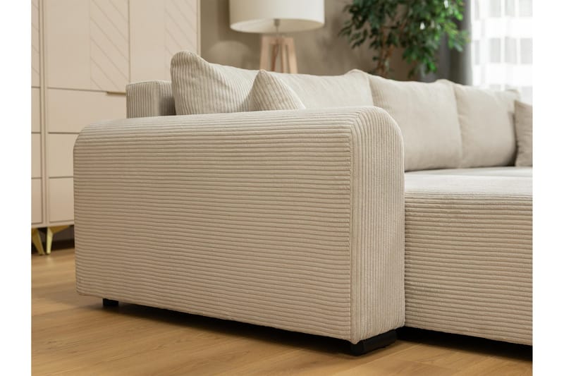 Handda Bäddsoffa med Divan 3-sits i Chenille - Grön - Möbler - Soffa - Bäddsoffa