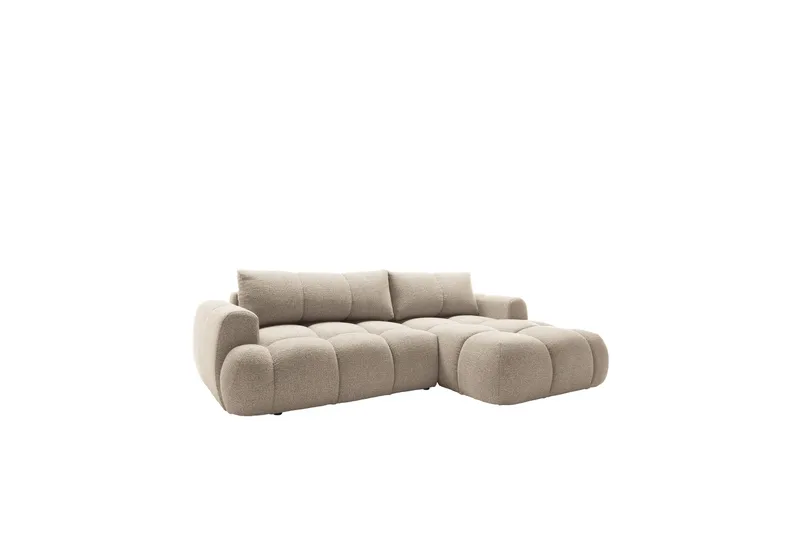 Handu Bäddsoffa med Divan 3-sits i Bouclé - Beige - Möbler - Soffa - Bäddsoffa
