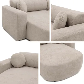 Hanish Bäddsoffa Dubbeldivan 5-sits - Beige - Möbler - Soffa - Bäddsoffa
