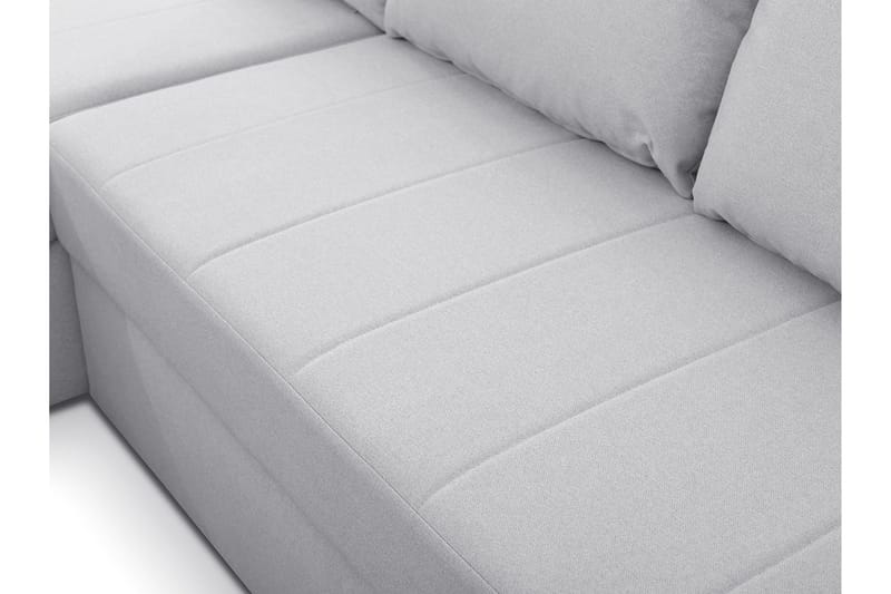 Herosa 3-sits Bäddsoffa med Divan med Förvaring - Grå/Rosa - Möbler - Soffa - Bäddsoffa