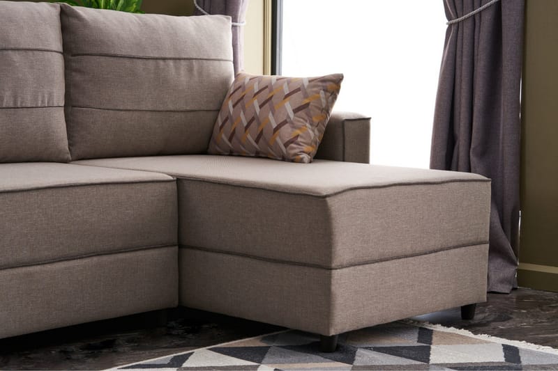 Highbank Bäddsoffa m. Divan 4-sits 200x150 - Cream - Möbler - Soffa - Bäddsoffa