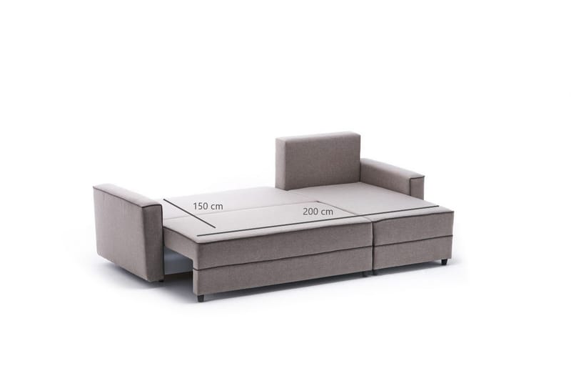 Highbank Bäddsoffa m. Divan 4-sits 200x150 - Cream - Möbler - Soffa - Bäddsoffa