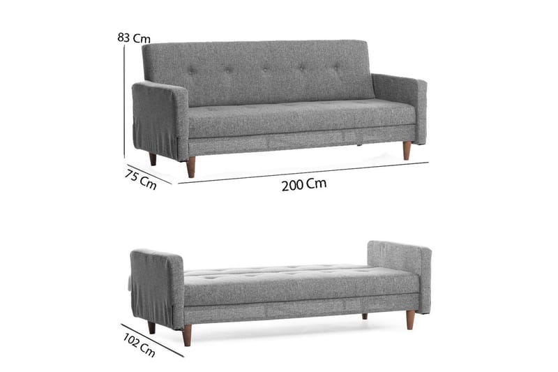 Hiko Bäddsoffa - Ljusgrå - Möbler - Soffa - Bäddsoffa