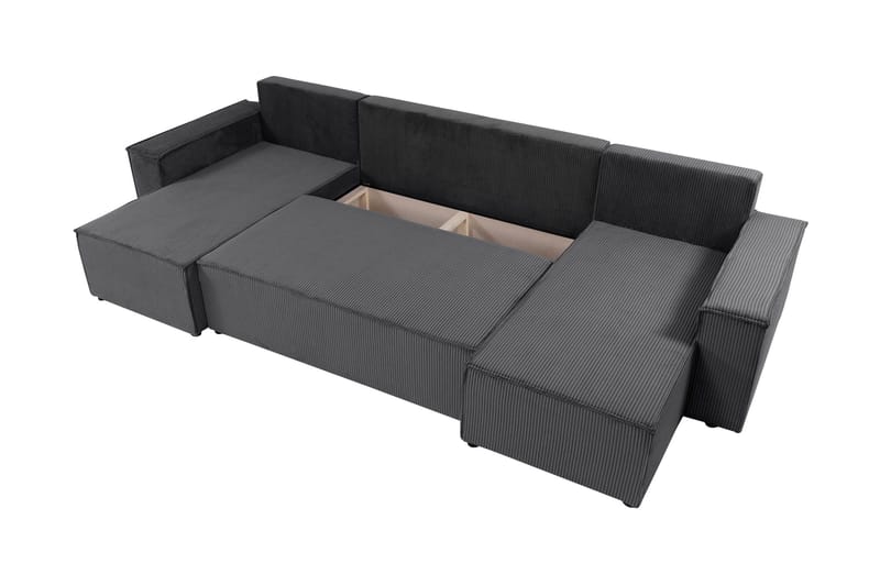 Hobson Bäddsoffa Dubbeldivan 4-sits i Plysch - Vit - Möbler - Soffa - Bäddsoffa