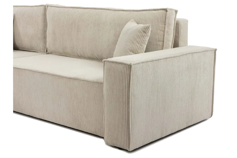 Hobson Bäddsoffa med Divan 3-sits i Plysch - Brun - Möbler - Soffa - Bäddsoffa