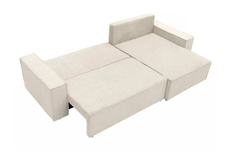 Hobson Bäddsoffa med Divan 3-sits i Plysch - Brun - Möbler - Soffa - Bäddsoffa