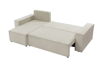 Hobson Bäddsoffa med Divan 3-sits i Plysch - Brun - Möbler - Soffa - Bäddsoffa