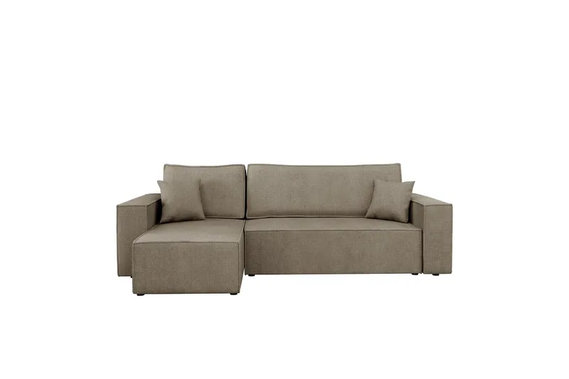 Hobson Bäddsoffa med Divan 3-sits i Plysch - Brun - Möbler - Soffa - Bäddsoffa