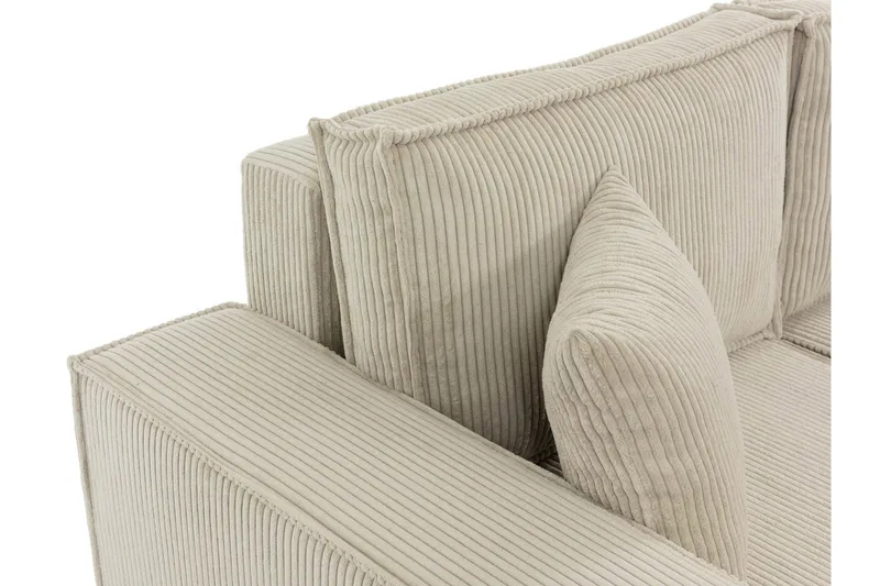 Hobson Bäddsoffa med Divan 3-sits i Plysch - Brun - Möbler - Soffa - Bäddsoffa