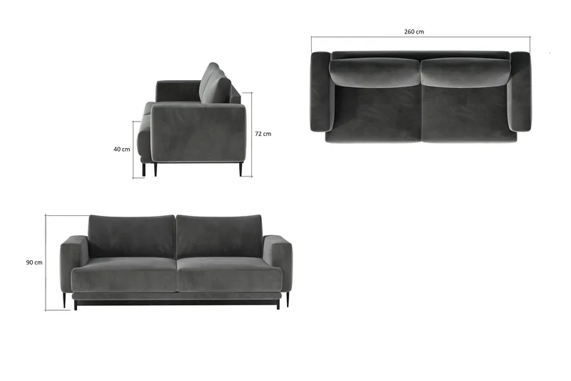 Hopland 4-sits Bäddsoffa - Ljusbeige - Möbler - Soffa - Bäddsoffa