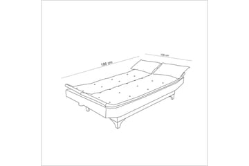 Hunterville Bäddsoffa 3-sits 106x192 - Antracit - Möbler - Soffa - Bäddsoffa