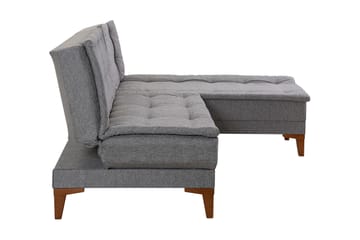 Hunterville Bäddsoffa m. Divan 4-sits 107x205 - Grå - Möbler - Soffa - Bäddsoffa