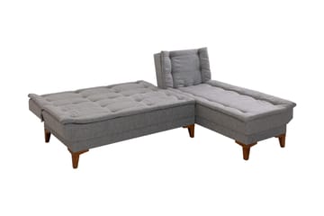 Hunterville Bäddsoffa m. Divan 4-sits 107x205 - Grå - Möbler - Soffa - Bäddsoffa
