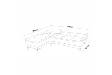 Hunterville Bäddsoffa m. Divan 4-sits - Antracit - Möbler - Soffa - Bäddsoffa