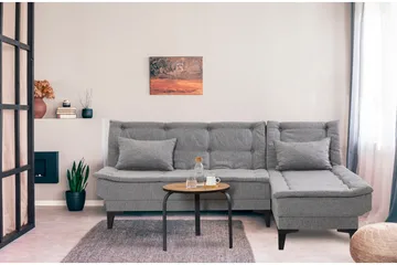 Hunterville Bäddsoffa m. Divan 4-sits - Grå - Möbler - Soffa - Bäddsoffa