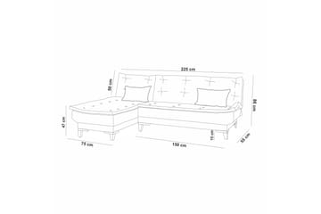 Hunterville Bäddsoffa m. Divan 4-sits - Mörkgrå - Möbler - Soffa - Bäddsoffa