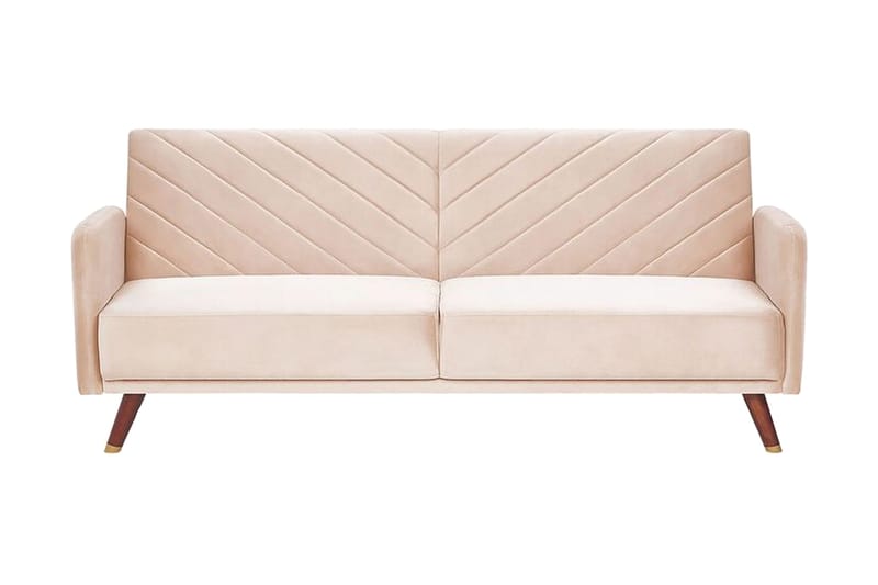 Induja 3-sits Bäddsoffa, Sammet/Beige