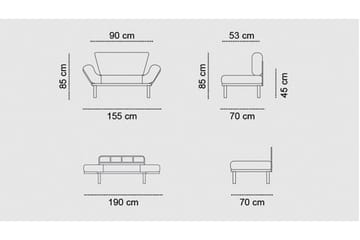 Jenica Bäddsoffa 2-sits - Beige - Möbler - Soffa - Bäddsoffa