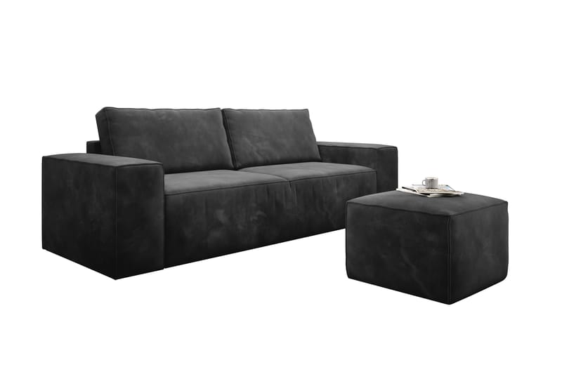 Kamli Bäddsoffa 3-sits med Förvaring - Brun - Möbler - Soffa - Bäddsoffa