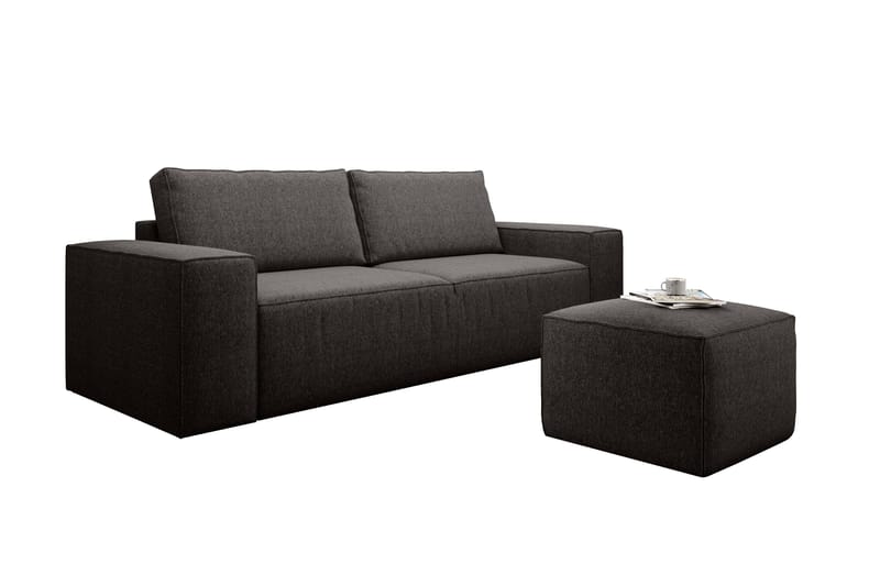 Kamli Bäddsoffa 3-sits med Förvaring - Brun - Möbler - Soffa - Bäddsoffa