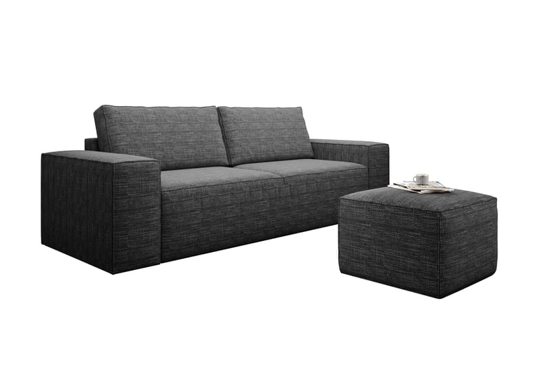 Kamli Bäddsoffa 3-sits med Förvaring - Mörkgrå - Möbler - Soffa - Bäddsoffa